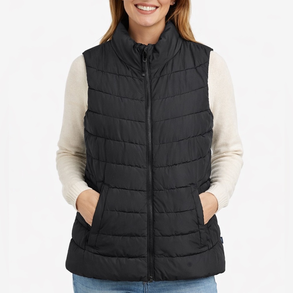 GAP COLD CONTROL Black Puffer Vest Size XS